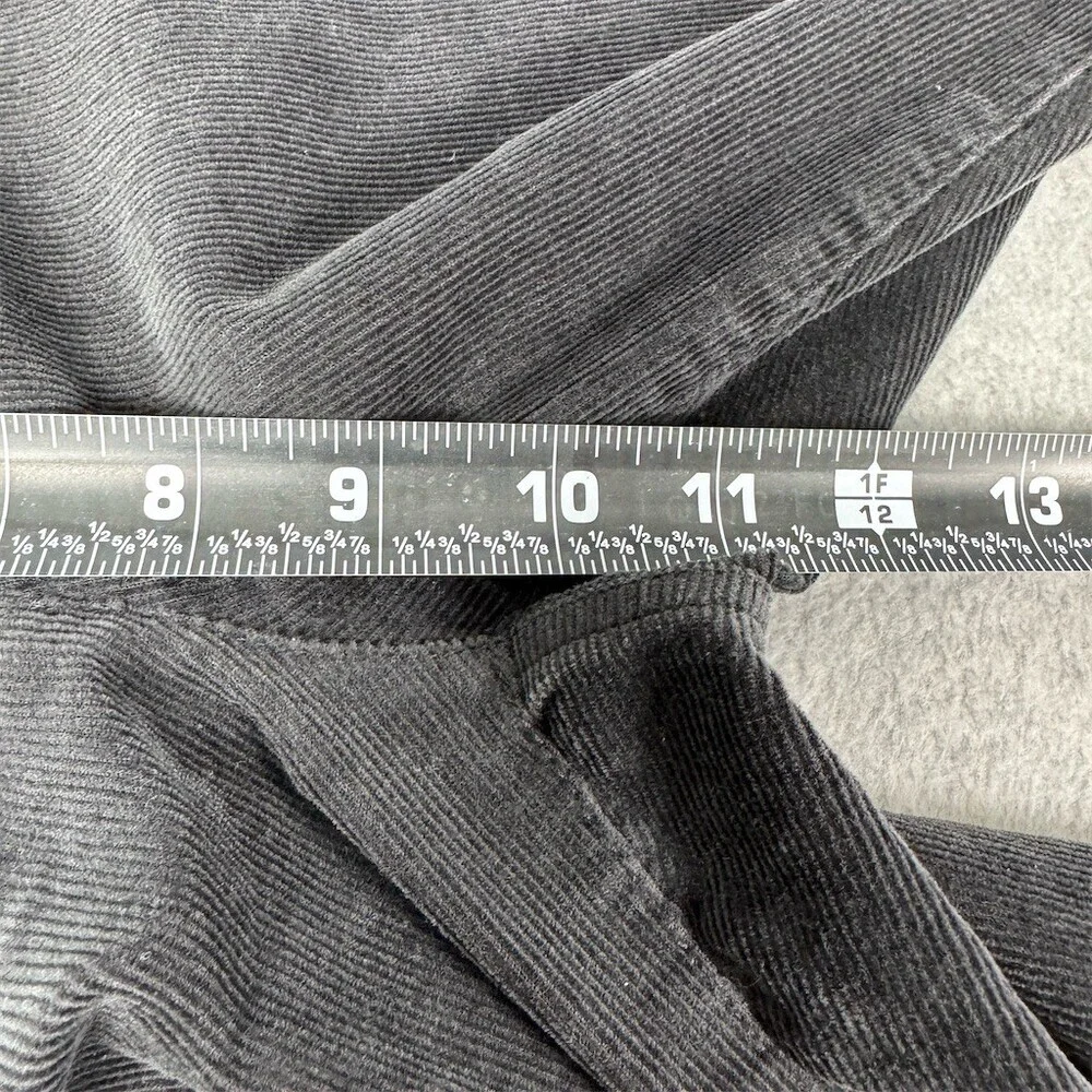 Eileen Fisher Pants Womens Size 10 Charcoal Gray Corduroy Straight Leg
